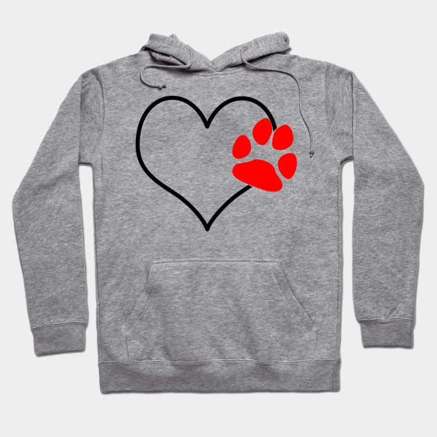 Heart Paw Hoodie by Sham